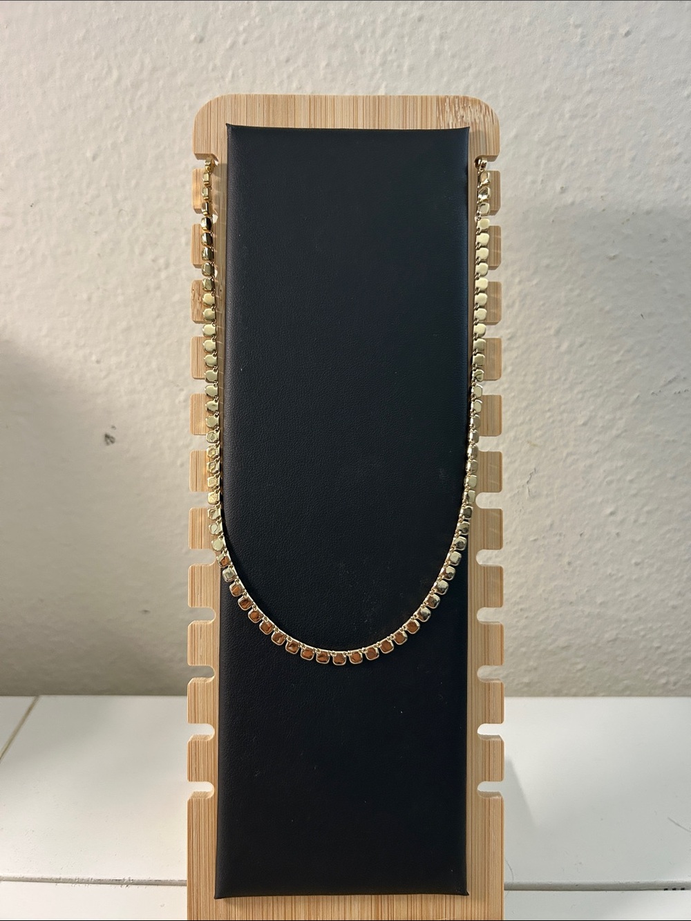 Elegant Gold-Tone Tennis Necklace for Women